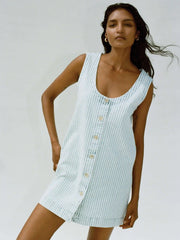 Topsail Denim Malibu Dress - Breakwater Stripe