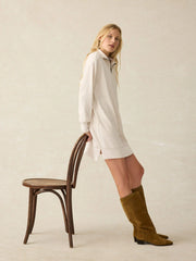 Legend Quarter Zip Dress - Off White