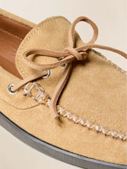 Quoddy X Faherty Men's Canoe Shoe - Khaki Suede
