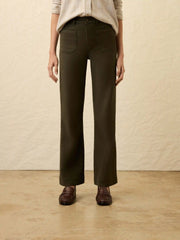 Stretch Terry Patch Pocket Pant - Forest Olive