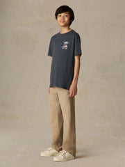 Big Kids Graphic Sun And Wave Tee - Dune Navy