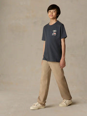 Big Kids Graphic Sun And Wave Tee - Dune Navy
