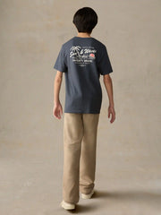 Big Kids Graphic Sun And Wave Tee - Dune Navy