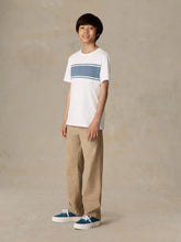 Big Kids Sunwashed Surf Striped Tee - White Surf Stripe