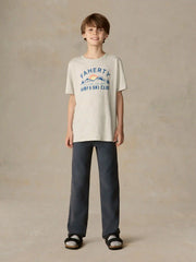 Big Kids Graphic Surf & Ski Club Tee - Light Grey Heather