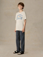 Big Kids Graphic Surf & Ski Club Tee - Light Grey Heather