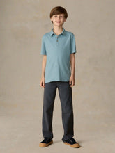 Big Kids Sunwashed T-Shirt Polo - Stormy Lake