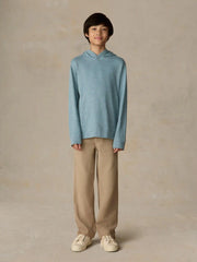 Big Kids Sunwashed Organic Hoodie - Stormy Lake