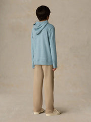Big Kids Sunwashed Organic Hoodie - Stormy Lake