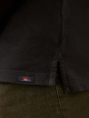 Long-Sleeve Twill Knit Polo - Washed Charcoal