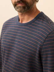 Double Knit Crewneck - Blue Dune Stripe