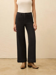 Stretch Terry Sailor Trouser - Onyx Black
