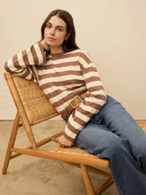 Sunwashed Organic Long-Sleeve Retro Tee - Nutmeg Stripe
