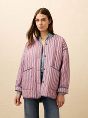Horizon Series Quilted Jacket - Berry Lucy Stripe