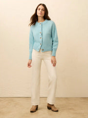 Alpine Cozy Cardigan - Lake Blue