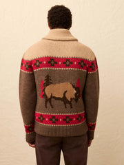 Steven Paul Judd Buffalo Zip Cardigan - Brown Winter Prairie