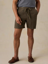 Essential Linen Short (6.5") - Dark Palm