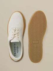 Faherty X Opie Way Deck Sneaker - Off White