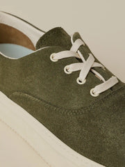 Faherty X Opie Way Deck Sneaker - Olive