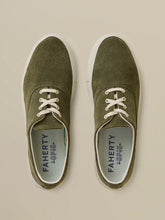 Faherty X Opie Way Deck Sneaker - Olive