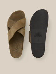 Men's Low Tide Suede Slide - Olive
