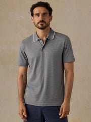 Short-Sleeve Movement™ Pique Polo - Snowy Rock Melange