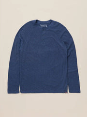 Long-Sleeve Cloud Henley - Baltic Navy Heather