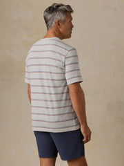 Sunwashed Regenerative Tee - Grey Water Stripe