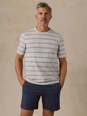 Sunwashed Regenerative Tee - Grey Water Stripe