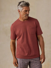 Sunwashed Regenerative Pocket Tee - Sunset Red