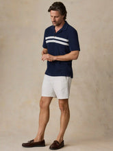Cabana Towel Terry Surf Stripe Polo - Deep Navy