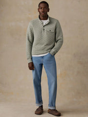 Epic Quilted Fleece Pullover - Pine Rock Heather