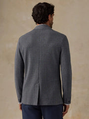 Inlet Knit Tweed Blazer - Grey Night Herringbone