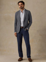 Inlet Knit Tweed Blazer - Grey Night Herringbone