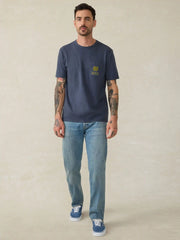 Notre Dame Sunwashed Pocket Tee - Dune Navy