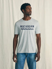 University of Michigan Sunwashed Tee - Granite Heather