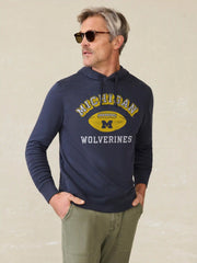 University of Michigan Sunwashed Organic Hoodie - Blue Nights