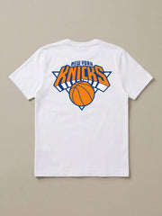 NY Knicks Sunwashed Regenerative Tee - White