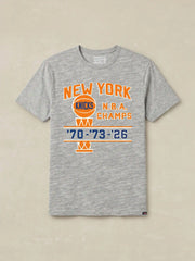 NY Knicks Sunwashed Regenerative Tee - Granite Heather