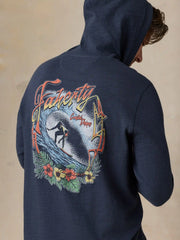 Sunwashed Organic Graphic Hoodie - Blue Nights