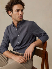 Long-Sleeve Weightless Cotton Shirt - Abyss Navy