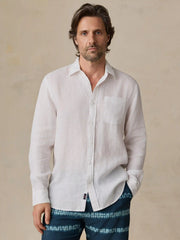 Sunwashed Linen Shirt - Pure White