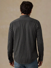 Coastline Knit Shirt - Charcoal Sage Check