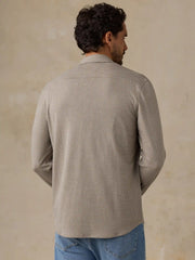 Legend™ Sweater Shirt - Taupe Brown Pincheck