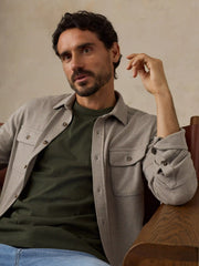 Legend™ Sweater Shirt - Taupe Brown Pincheck