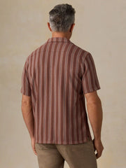 Short-Sleeve Oasis Camp Shirt - Autumn Sky Stripe