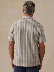 Short-Sleeve Oasis Camp Shirt - Lake Shore Stripe