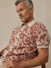 Short-Sleeve Sweater Shirt - Sienna Sky Tropical