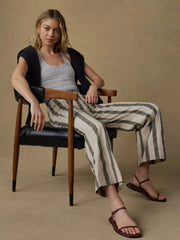 Sun Strider Cotton Linen Pant - Pine Bay Stripe
