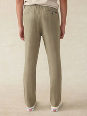 Linen Drawstring Pant - Canyon Olive